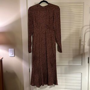 Free People Leopard Satin Dress